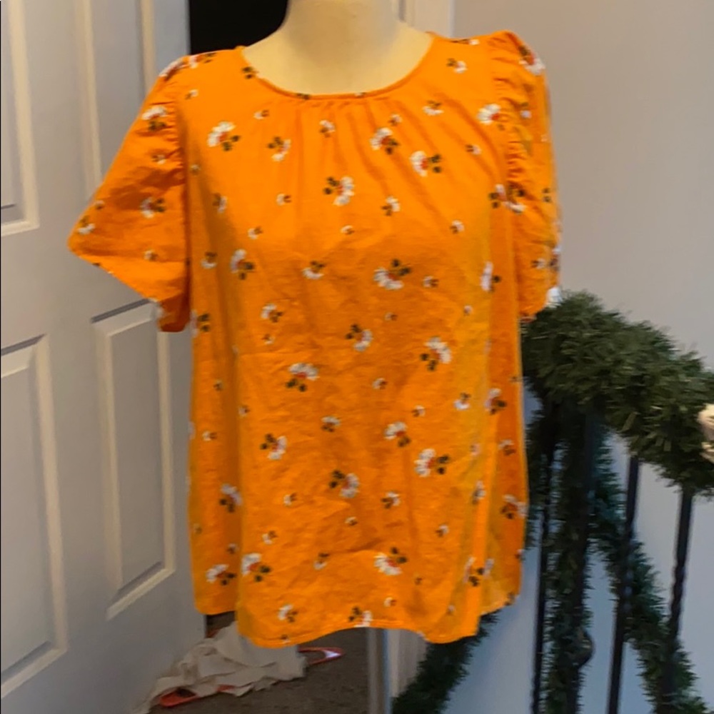 Loft XL short sleeve Linen blouse